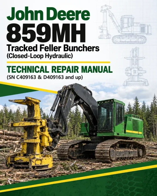 John Deere 859MH Tracked Feller Bunchers (Closed-Loop Hydraulic) Technical Repair Manual (SN C409163 & D409163 and up) John Deere 859MH Tracked Feller Bunchers (Closed-Loop Hydraulic) Technical Repair Manual (SN C409163 & D409163 and up)