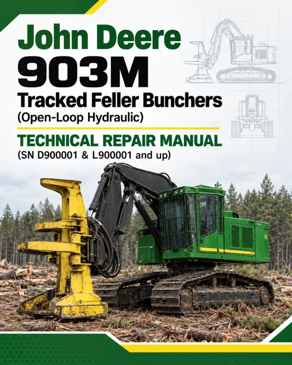 John Deere 903M Tracked Feller Bunchers (Open-Loop Hydraulic) Technical Repair Manual (SN D900001 & L900001 and up)