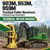 John Deere 903M, 953M, 959M Tracked Feller Bunchers (Closed-Loop Hydraulic) Technical Repair Manual (SN 900001 and up)