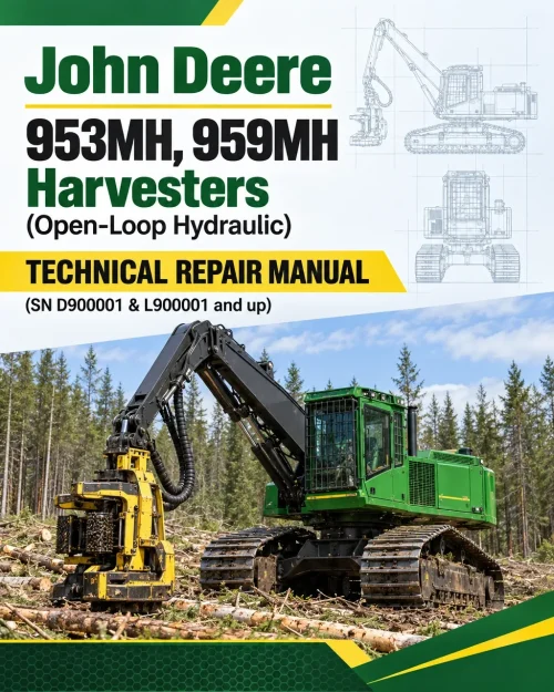 John Deere 953MH, 959MH Harvesters (Open-Loop Hydraulic) Technical Repair Manual (SN D900001 & L900001 and up) John Deere 953MH, 959MH Harvesters (Open-Loop Hydraulic) Technical Repair Manual (SN D900001 & L900001 and up)