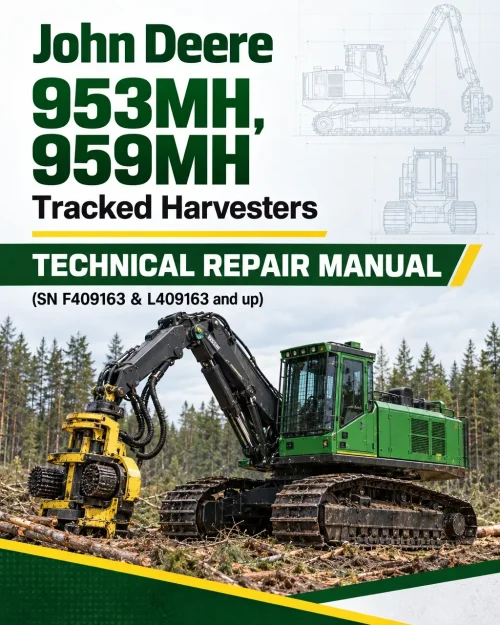 John Deere 953MH, 959MH Tracked Harvesters Technical Repair Manual (SN F409163 & L409163 and up) John Deere 953MH, 959MH Tracked Harvesters Technical Repair Manual (SN F409163 & L409163 and up)