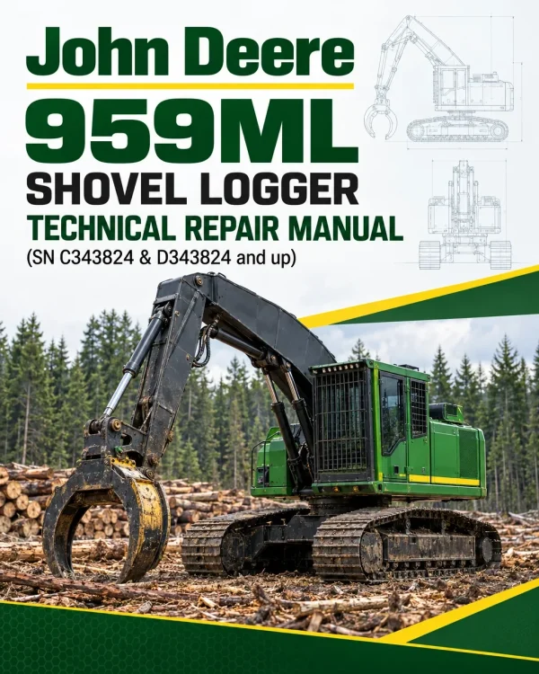John Deere 959ML Shovel Logger Technical Repair Manual (SN C343824 & D343824 and up)