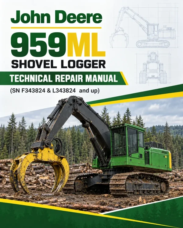 John Deere 959ML Shovel Logger Technical Repair Manual (SN F343824 & L343824 and up)