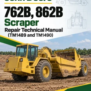 John Deere 762B, 862B Scraper Repair Technical Manual (TM1489 and TM1490)