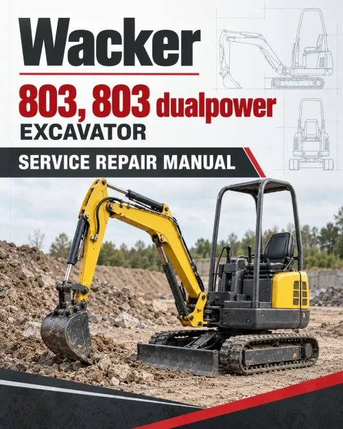 Wacker Neuson 803, 803 dualpower Excavator Service Repair Manual
