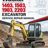 Wacker Neuson 1403, 1503, 1903, 2203 (SN starting with AD) Excavator Service Repair Manual