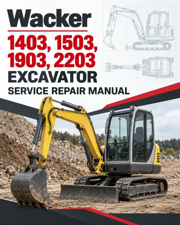 Wacker Neuson 1403, 1503, 1903, 2203 (SN starting with AD) Excavator Service Repair Manual