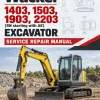 Wacker Neuson 1403, 1503, 1903, 2203 (SN starting with AE) Excavator Service Repair Manual