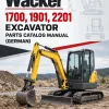 Wacker Neuson 1700, 1901, 2201 Excavator Parts Catalog Manual (German) Wacker Neuson 1700, 1901, 2201 Excavator Parts Catalog Manual (German)