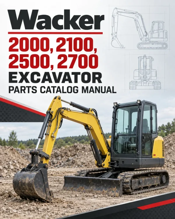 Wacker Neuson 2000, 2100, 2500, 2700 Excavator Parts Catalog Manual Wacker Neuson 2000, 2100, 2500, 2700 Excavator Parts Catalog Manual