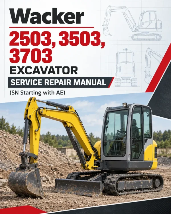 Wacker Neuson 2503, 3503, 3703 (SN Starting with AE) Excavator Service Repair Manual