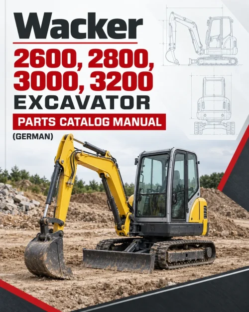 Wacker Neuson 2600, 2800, 3000, 3200 Excavator Parts Catalog Manual (German)