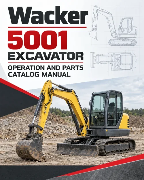 Wacker Neuson 5001 Excavator Operation and Parts Catalog Manual