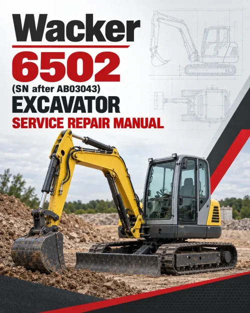 Wacker Neuson 6502 (SN after AB03043) Excavator Service Repair Manual Wacker Neuson 6502 (SN after AB03043) Excavator Service Repair Manual