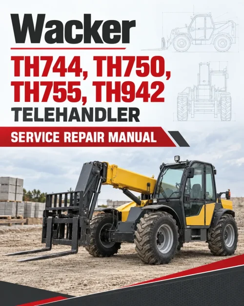 Wacker Neuson TH744, TH750, TH755, TH942 Telehandler Service Repair Manual Wacker Neuson TH744, TH750, TH755, TH942 Telehandler Service Repair Manual