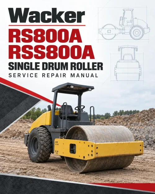Wacker Neuson RS800A, RSS800A Single Drum Roller Service Repair Maual Wacker Neuson RS800A, RSS800A Single Drum Roller Service Repair Maual