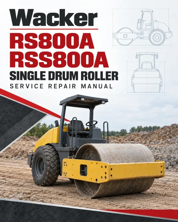 Wacker Neuson RS800A, RSS800A Single Drum Roller Service Repair Maual Wacker Neuson RS800A, RSS800A Single Drum Roller Service Repair Maual