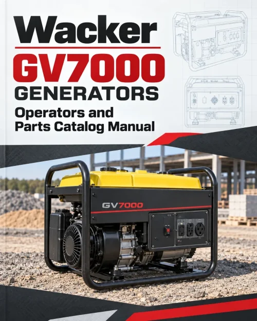 Wacker Neuson GV7000 Generators Operators and Parts Catalog Manual Wacker Neuson GV7000 Generators Operators and Parts Catalog Manual