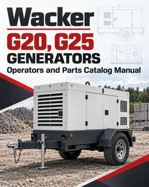 Wacker Neuson G20, G25 Generators Operators and Parts Catalog Manual