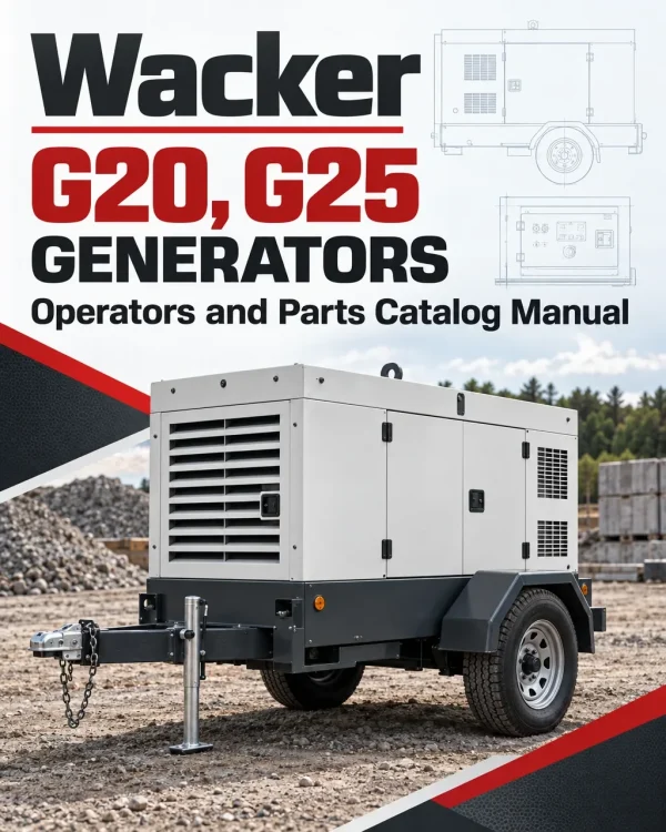 Wacker Neuson G20, G25 Generators Operators and Parts Catalog Manual Wacker Neuson G20, G25 Generators Operators and Parts Catalog Manual