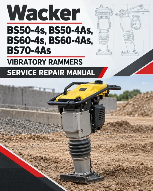 Wacker Neuson BS50-4s, BS50-4As, BS60-4s, BS60-4As, BS70-4As Vibratory Rammers Service Repair Manual