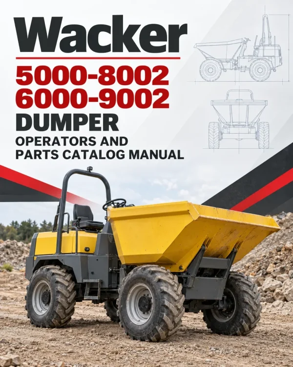Wacker Neuson 5000-8002, 6000-9002 Dumper Operators and Parts Catalog Manual