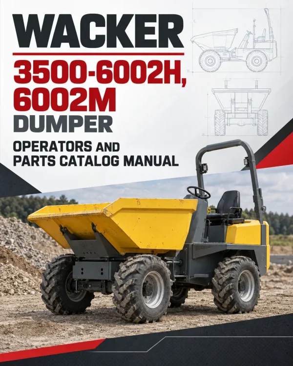 Wacker Neuson 3500-6002H, 6002M Dumper Operators and Parts Catalog Manual Wacker Neuson 3500-6002H, 6002M Dumper Operators and Parts Catalog Manual