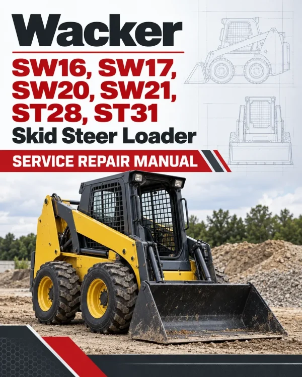Wacker Neuson SW16, SW17, SW20, SW21, ST28, ST31 Skid Steer Loader Service Repair Manual