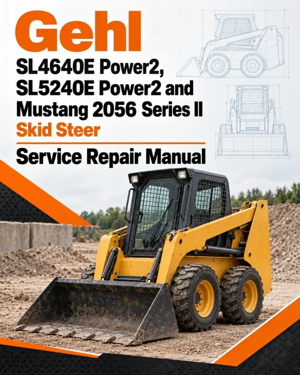 Gehl SL4640E Power2, SL5240E Power2 and Mustang 2056 Series II Skid Steer 4Service Repair Manual