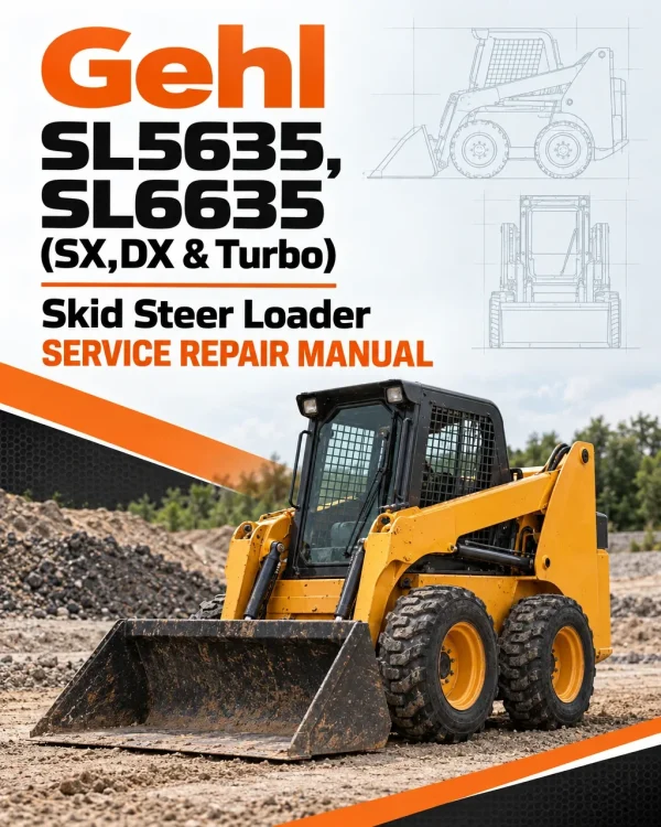 Gehl SL5635, SL6635 (SX,DX & Turbo) Skid Steer Loader Service Repair Manual