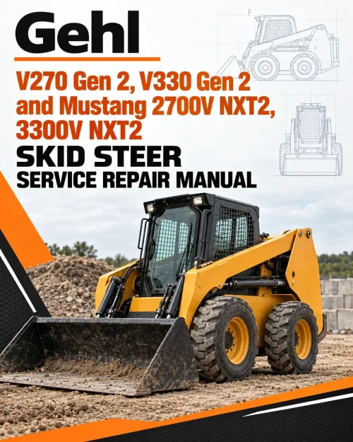 Gehl V270 Gen 2, V330 Gen 2 and Mustang 2700V NXT2, 3300V NXT2 Skid Steer Service Repair Manual Gehl V270 Gen 2, V330 Gen 2 and Mustang 2700V NXT2, 3300V NXT2 Skid Steer Service Repair Manual