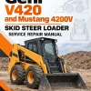 Gehl V420 and Mustang 4200V Skid Steer Loader Service Repair Manual