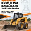 Gehl HL4300, HL4500, HL4600, HL4700 Skid Steer Loader Operators and Parts Manual