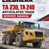 Liebherr TA 230, TA 240 Articulated Truck Service Manual