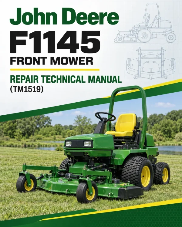 John Deere F1145 Front Mower Repair Technical Manual (TM1519)