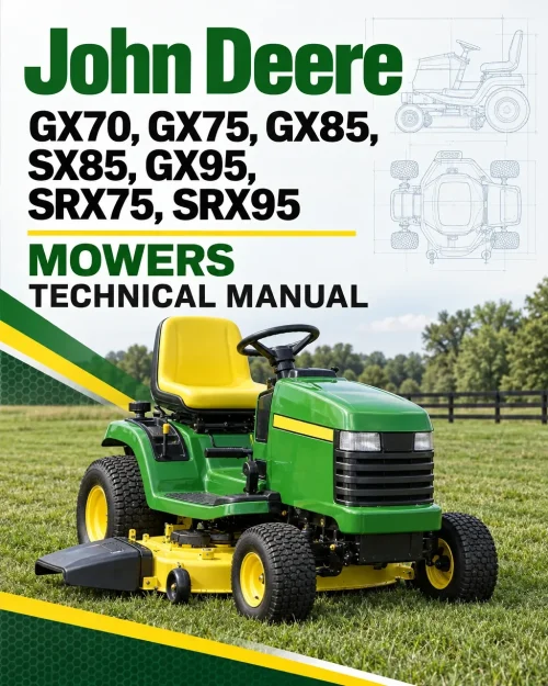 John Deere GX70, GX75, GX85, SX85, GX95, SRX75, SRX95 Mowers Technical Manual John Deere GX70, GX75, GX85, SX85, GX95, SRX75, SRX95 Mowers Technical Manual