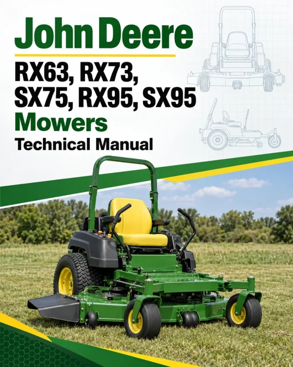 John Deere RX63, RX73, SX75, RX95, SX95 Mowers Technical Manual (TM1391)