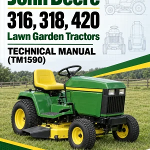 John Deere 316, 318, 420 Lawn Garden Tractors Technical Manual (TM1590) John Deere 316, 318, 420 Lawn Garden Tractors Technical Manual (TM1590)