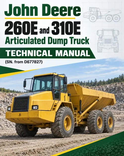 John Deere 260E and 310E Articulated Dump Truck Technical Manual (SN. from D677827) John Deere 260E and 310E Articulated Dump Truck Technical Manual (SN. from D677827)