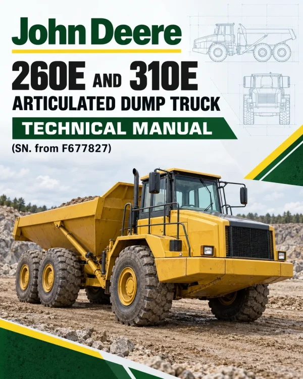 John Deere 260E and 310E Articulated Dump Truck Technical Manual (SN. from F677827)