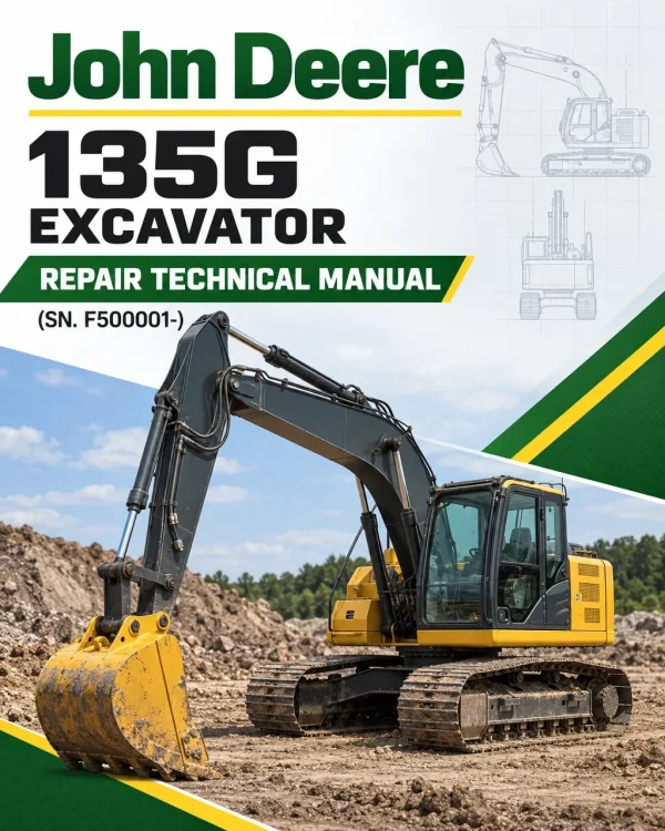 John Deere 135G Excavator Repair Technical Manual (SN. F500001-)
