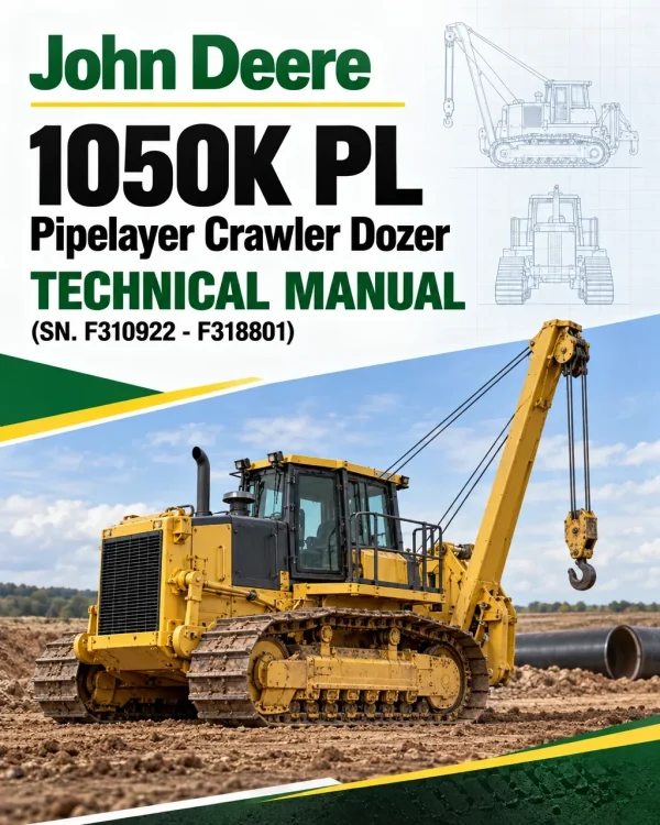 John Deere 1050K PL Pipelayer Crawler Dozer Technical Manual (SN. F310922 - F318801)