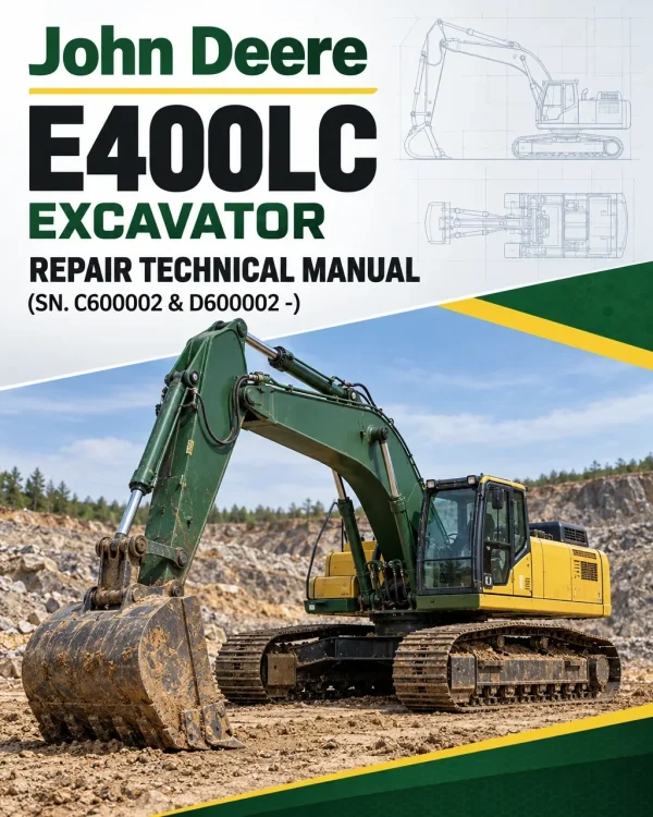 John Deere E400LC Excavator Repair Technical Manual (SN. C600002 & D600002 -)