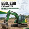 John Deere E60, E68 Excavator Repair Technical Manual (SN. D016000-) John Deere E60, E68 Excavator Repair Technical Manual (SN. D016000-)