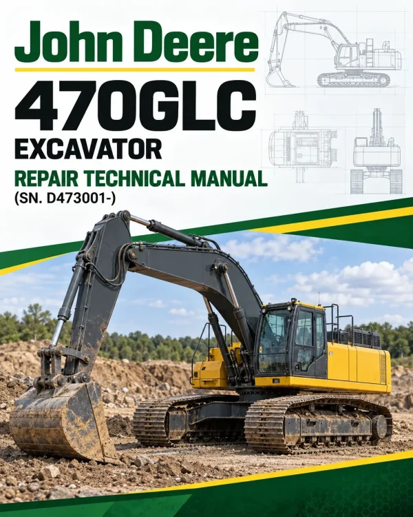 John Deere 470GLC Excavator Repair Technical Manual (SN. D473001-)