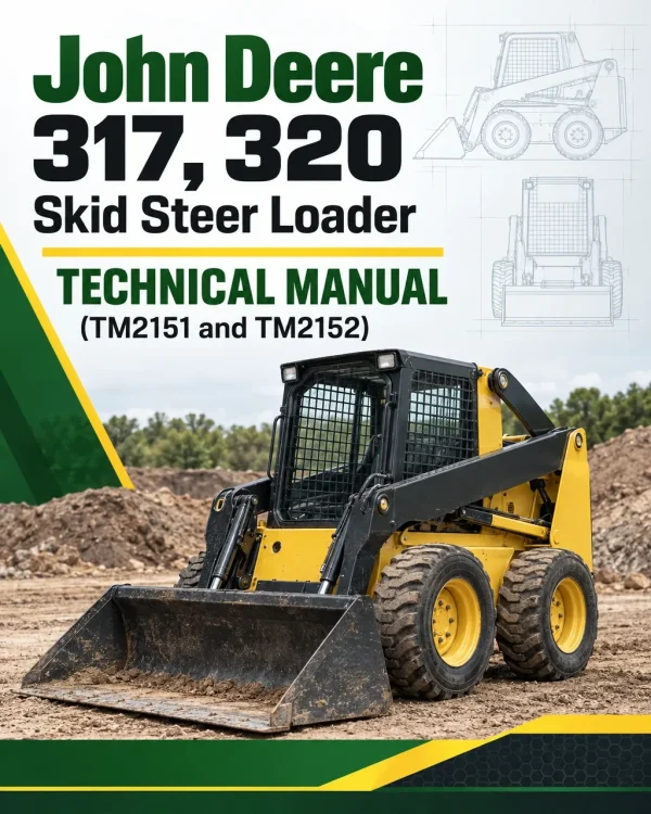 John Deere 317, 320 Skid Steer Loader Technical Manual (TM2151 and TM2152)