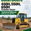 John Deere 450H, 550H, 650H Crawler Dozer Technical Manual (TM1743 and TM1744)