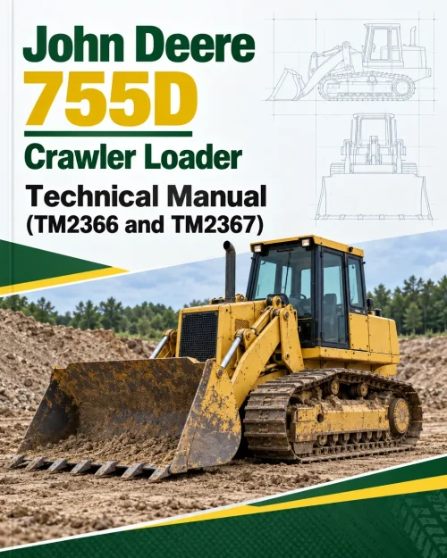 John Deere 755D Crawler Loader Technical Manual (TM2366 and TM2367)