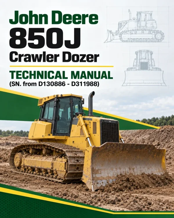 John Deere 850J Crawler Dozer Technical Manual (SN. from D130886 - D311988)