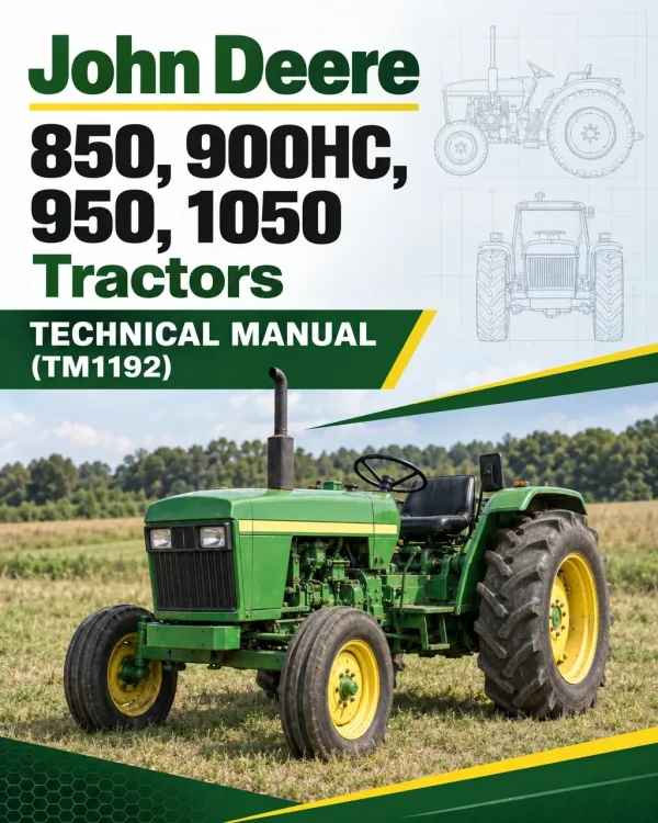 John Deere 850, 900HC, 950, 1050 Tractors Technical Manual (TM1192) John Deere 850, 900HC, 950, 1050 Tractors Technical Manual (TM1192)